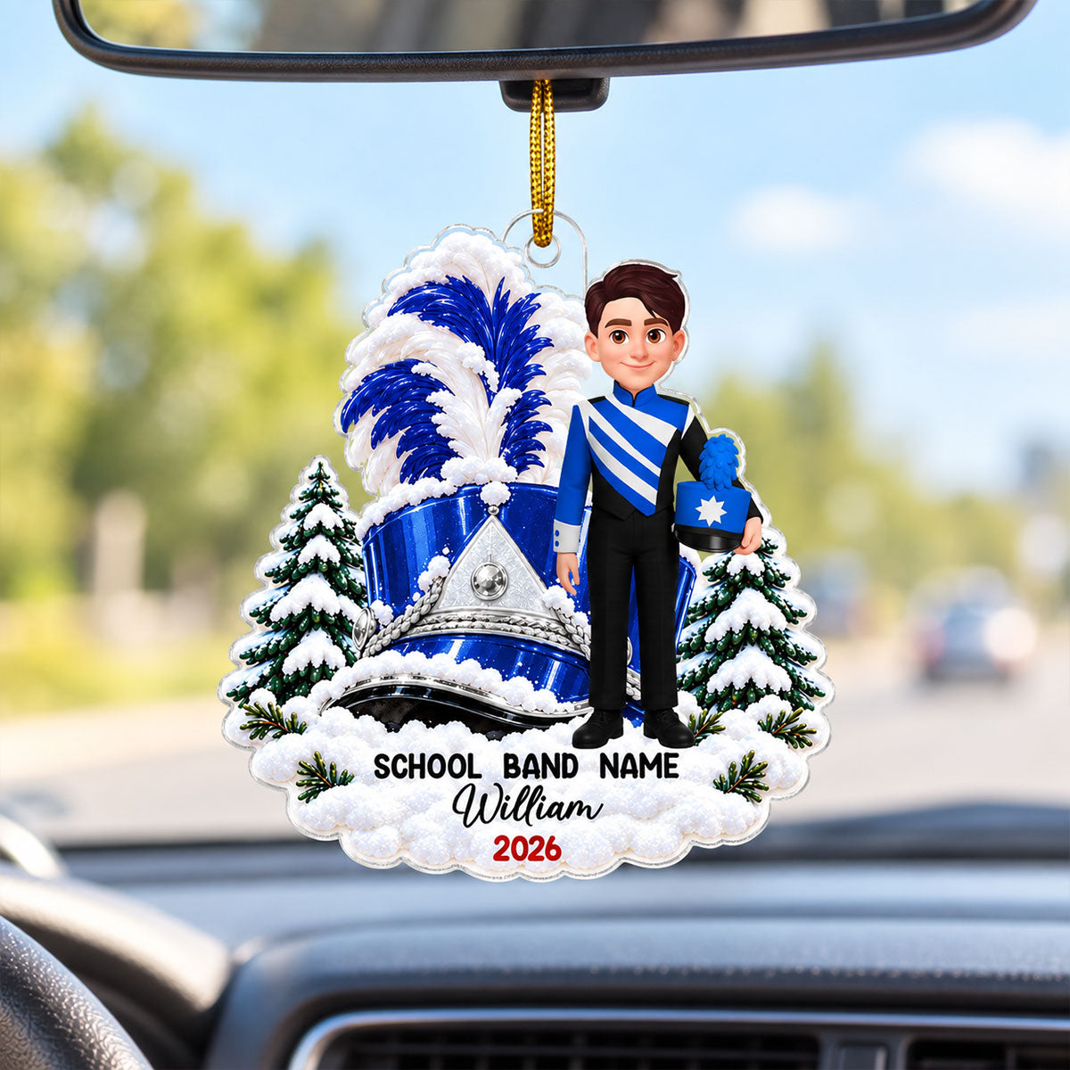 Marching Band Design For Boy Girl - Personalized Acrylic Ornament - Gift For Granddaughter, Grandson