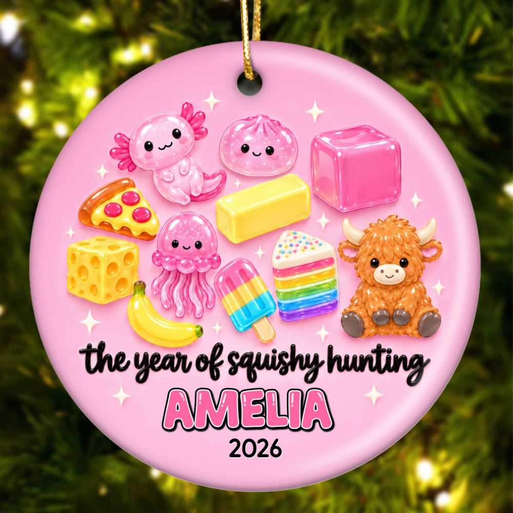 The Year of Squishy Dumpling Cute Characters- Personalized Ceramic Ornament - Christmas Gift for Daughters, Sons, Grandkids