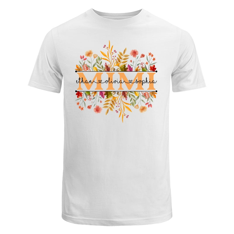 Fall Season Grandma With Grandkids Names Personalized Shirt
