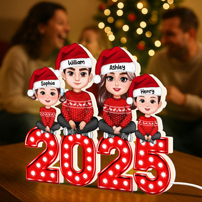 Christmas Family Forever Together Personalized LED Light Box, Heartwarming Christmas Decoration