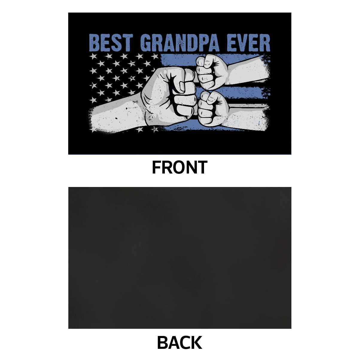 Grandpa Fist Bump Nation Flag Personalized Car Magnet, Gift For Grandpa