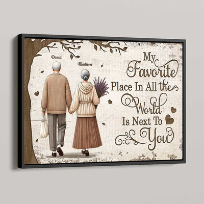 Favorite Place In The World Old Couple Personalized Poster, Gift For Him, For Her