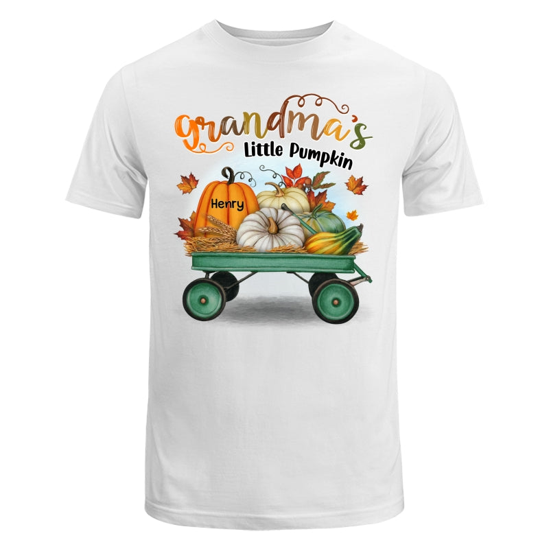 Fall Season Pumpkin Wagon Grandma Little Pumpkins Personalized Shirt