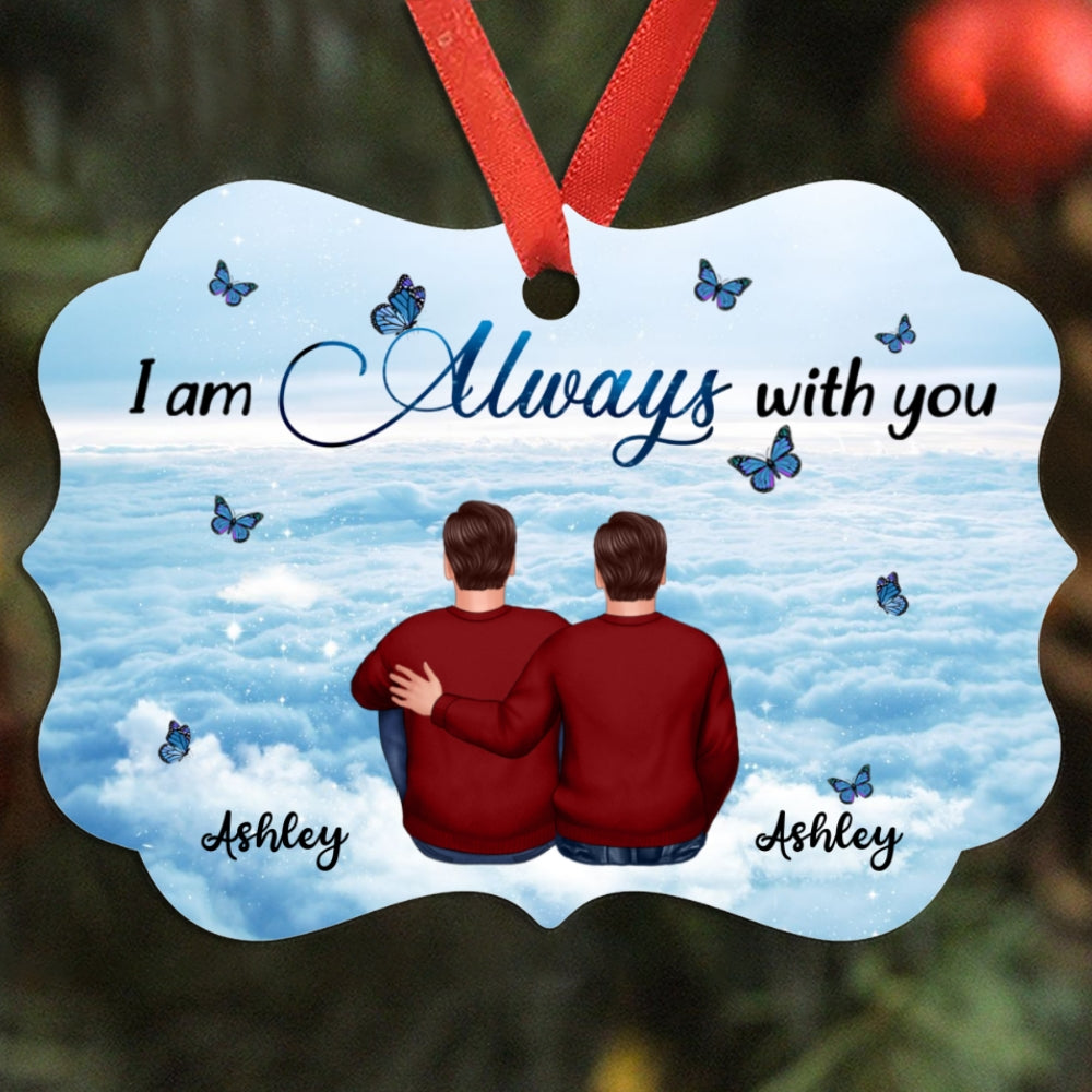 Always With You Sky Family Memorial Personalized Christmas Ornament