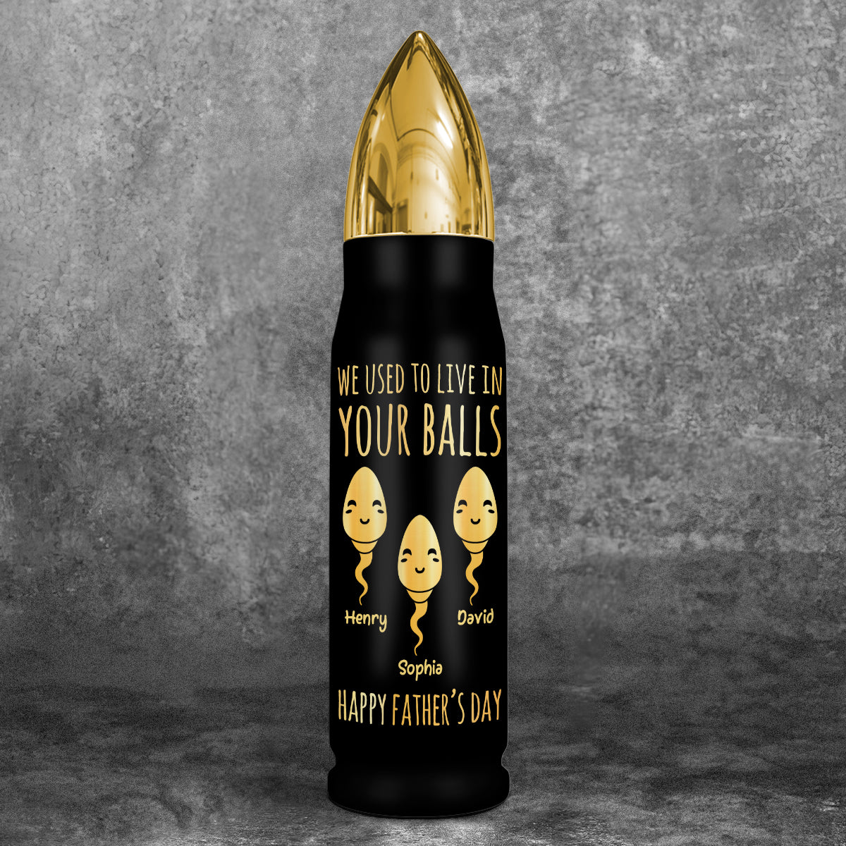 Little Cute Kids Happy Funny Gift For Husband Dad Personalized Bullet Tumbler