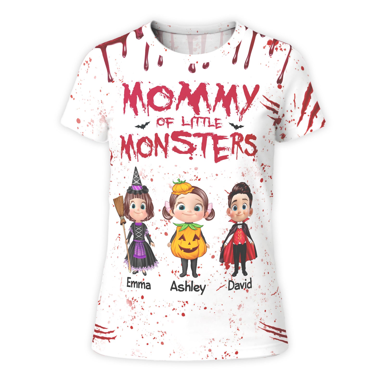 Halloween Grandma Mommy Daddy Grandpa Of The Monsters Cute Kids Personalized Shirt