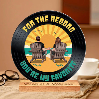 Retro Vintage Couple For The Record You Are My Favorite Personalized Acrylic Record Plaque
