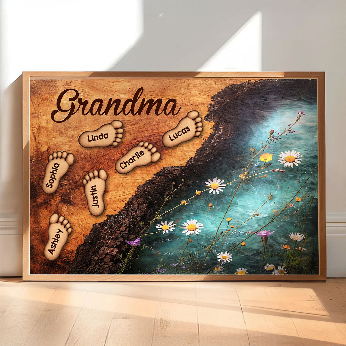 Grandma's Little Steps - Personalized Poster - Gift For Grandma
