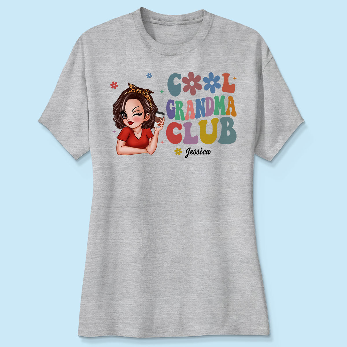 Cool Grandma Club Beautiful Woman Personalized Shirt