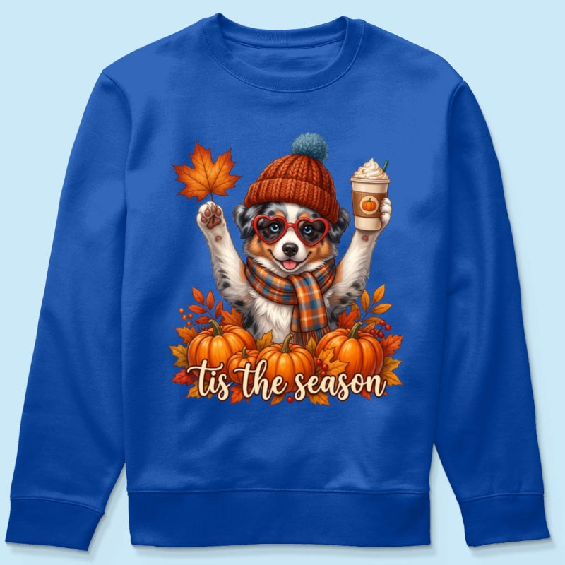 Tis the Season Retro Fall Pet - Personalized Shirt - Trendy Fall Tee for Dog Moms, Cat Moms