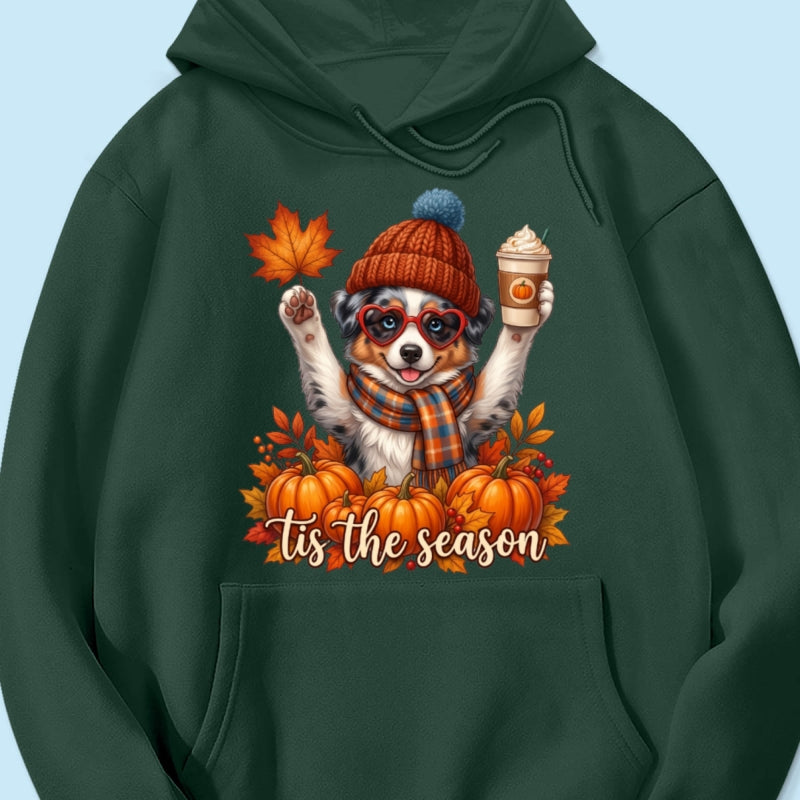 Tis the Season Retro Fall Pet - Personalized Shirt - Trendy Fall Tee for Dog Moms, Cat Moms