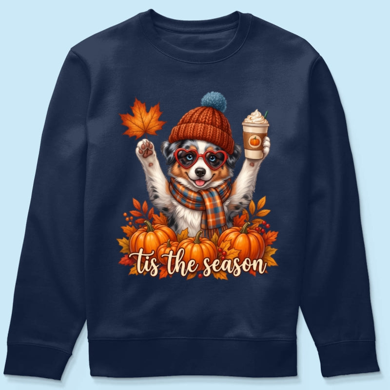 Tis the Season Retro Fall Pet - Personalized Shirt - Trendy Fall Tee for Dog Moms, Cat Moms