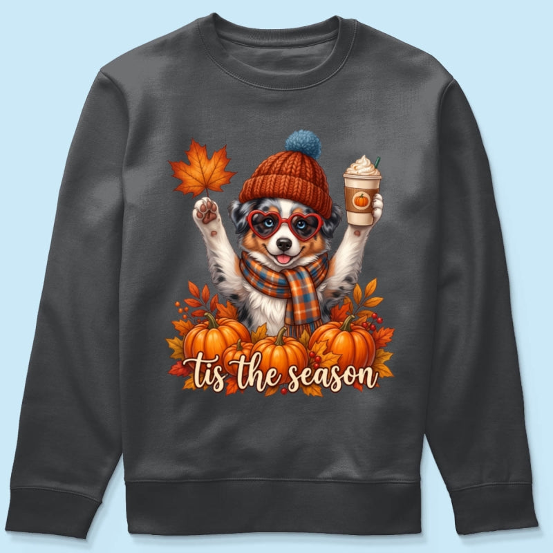 Tis the Season Retro Fall Pet - Personalized Shirt - Trendy Fall Tee for Dog Moms, Cat Moms