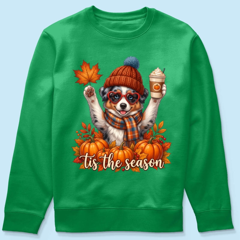 Tis the Season Retro Fall Pet - Personalized Shirt - Trendy Fall Tee for Dog Moms, Cat Moms