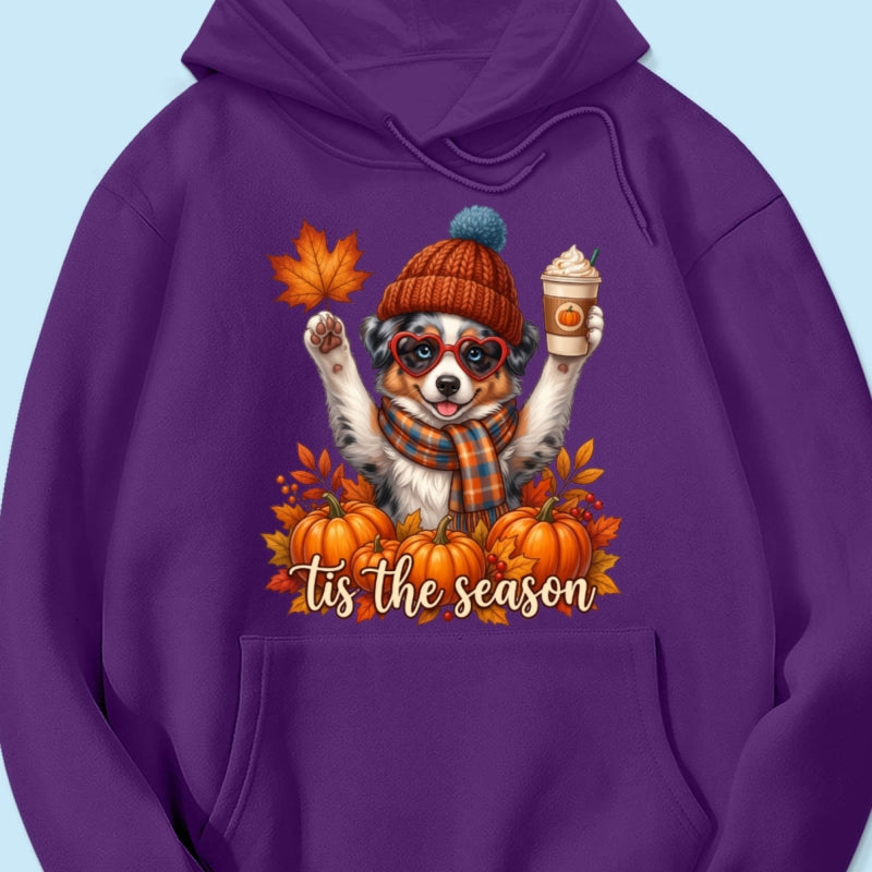Tis the Season Retro Fall Pet - Personalized Shirt - Trendy Fall Tee for Dog Moms, Cat Moms