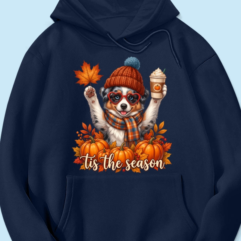 Tis the Season Retro Fall Pet - Personalized Shirt - Trendy Fall Tee for Dog Moms, Cat Moms