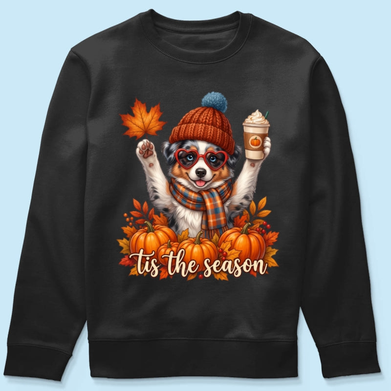 Tis the Season Retro Fall Pet - Personalized Shirt - Trendy Fall Tee for Dog Moms, Cat Moms