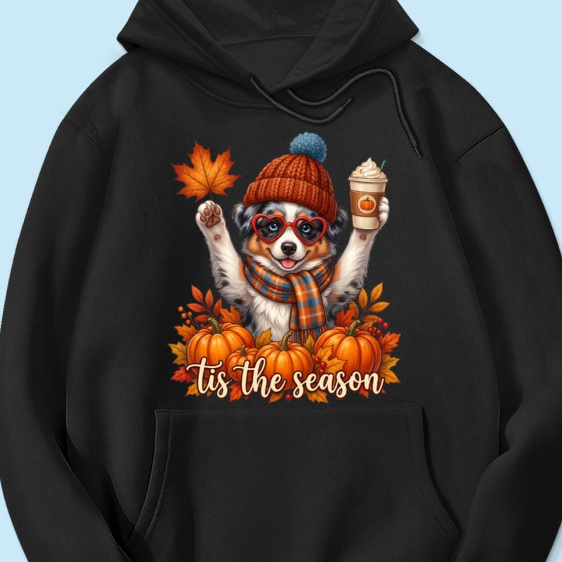 Tis the Season Retro Fall Pet - Personalized Shirt - Trendy Fall Tee for Dog Moms, Cat Moms