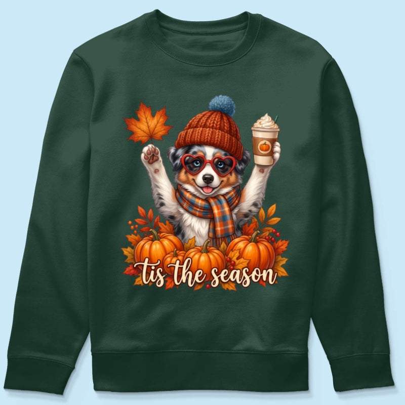 Tis the Season Retro Fall Pet - Personalized Shirt - Trendy Fall Tee for Dog Moms, Cat Moms