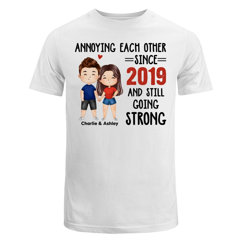 Watercolor Couple Annoying Each Other Funny Gift For Him For Her Personalized Shirt