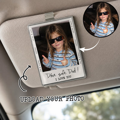 Father's Day Photo - Personalized Car Visor Clip - Gift for Dad, Husband