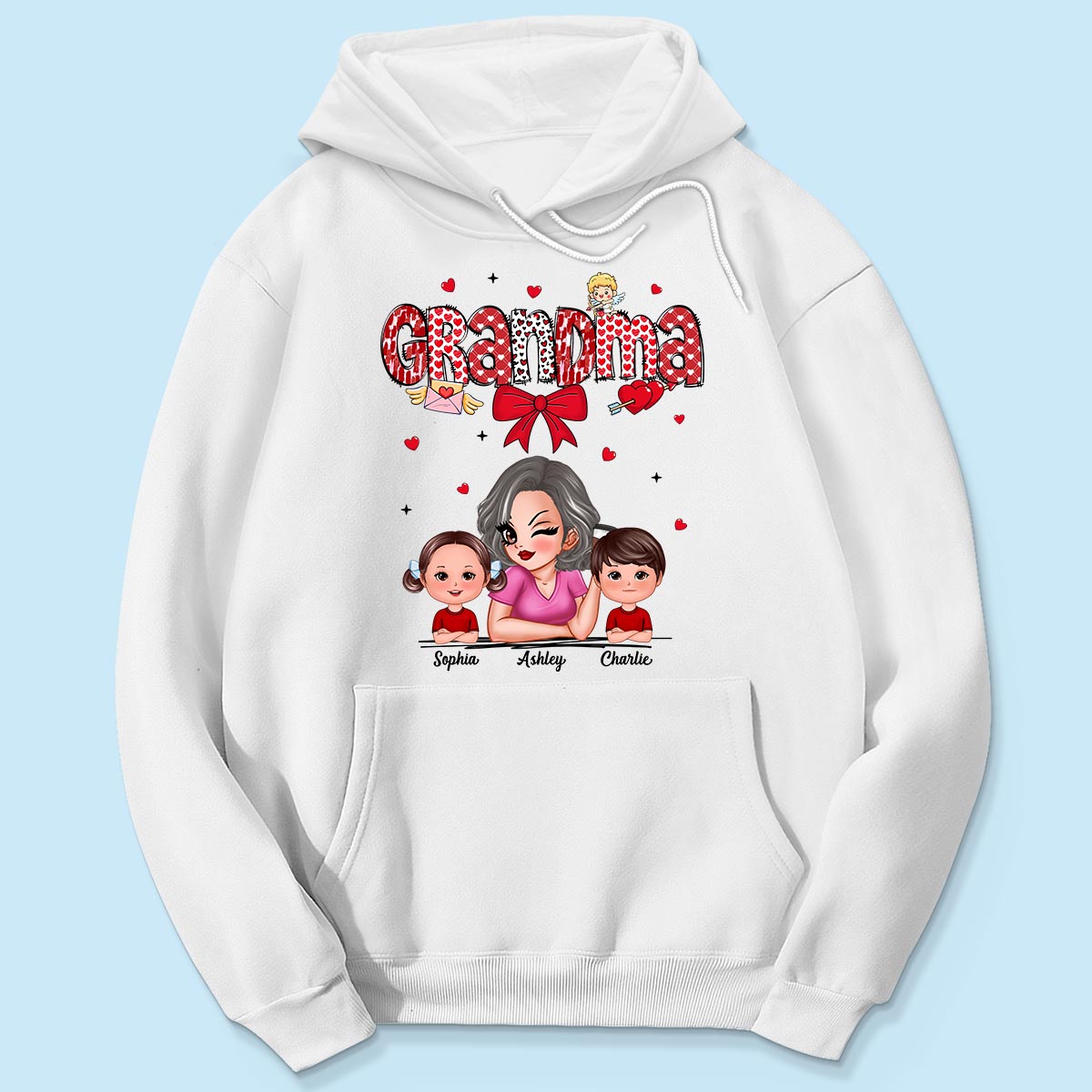 Grandma And Grandkids  Personalized Shirt,  Gift For Grandma