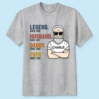 The Legend Grandpa Old Man Personalized Shirt