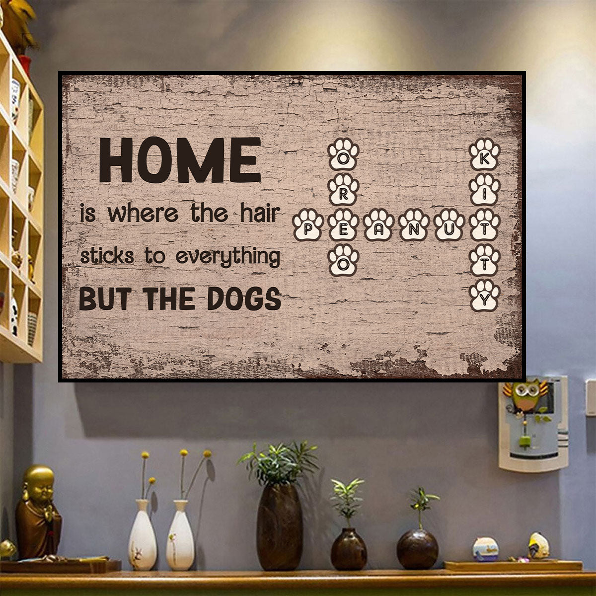 Home Is Where The Air Sticks To Everything But The Dog Crossword Puzle Personalized Poster