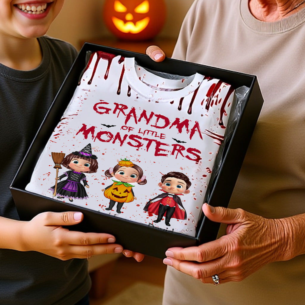 Halloween Grandma Mommy Daddy Grandpa Of The Monsters Cute Kids Personalized Shirt