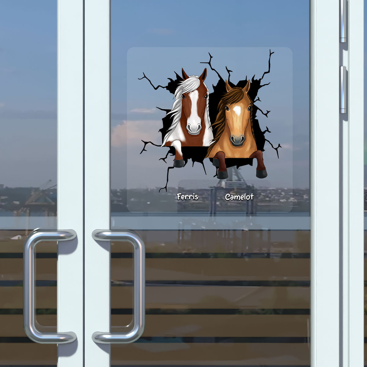 Horse Decor On Car Fridge Window Personalized Decal, Gift For Horse Lovers