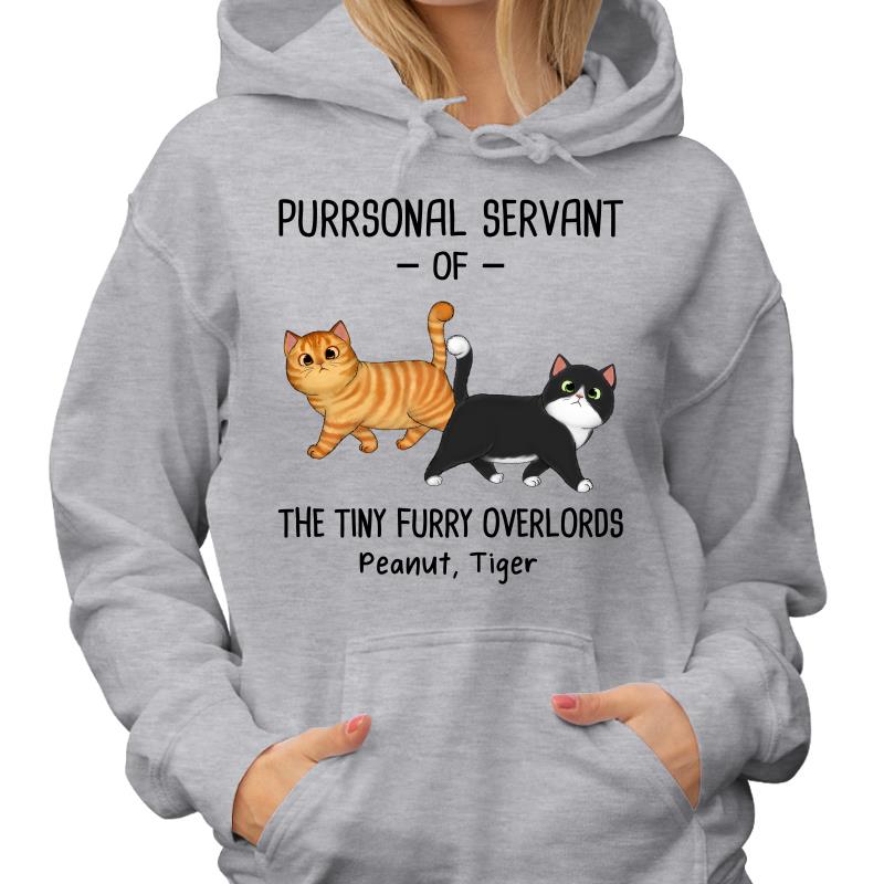 Purrsonal Servant Of Walking Fluffy Cats Personalized Shirt