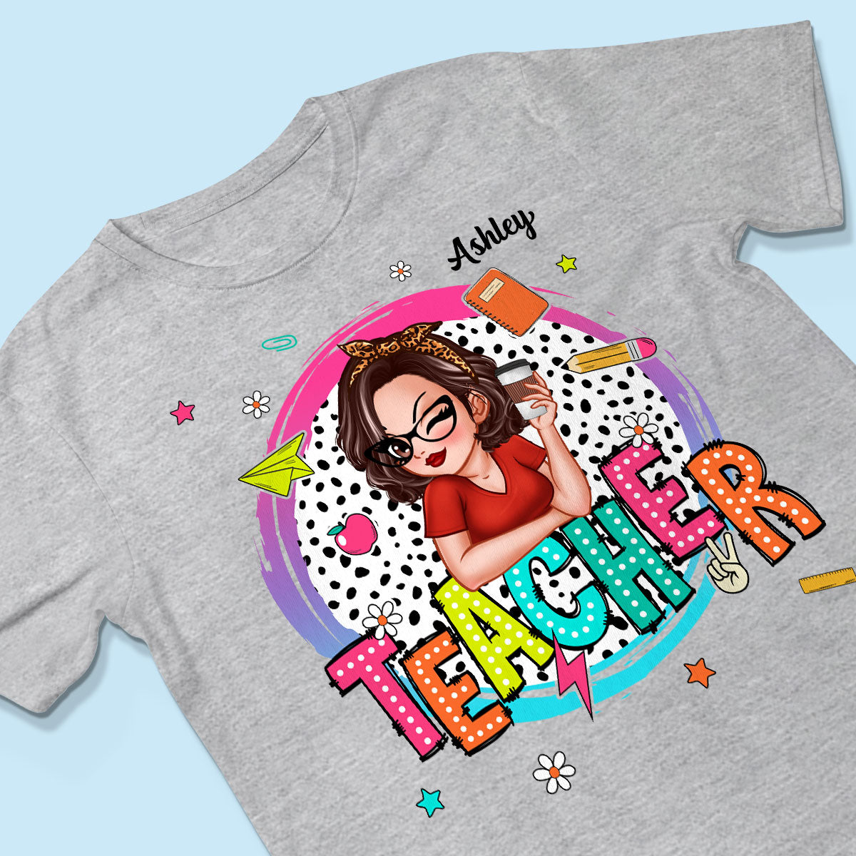 Teacher Personalized Summer Vibe Shirt, Back To School, Teacher Appreciation, Teacher Gift