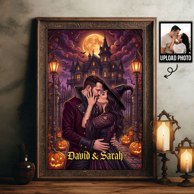 Trending Halloween - Custom Photo - Personalized Poster - Halloween Gift, Halloween Decor For Couple, Family