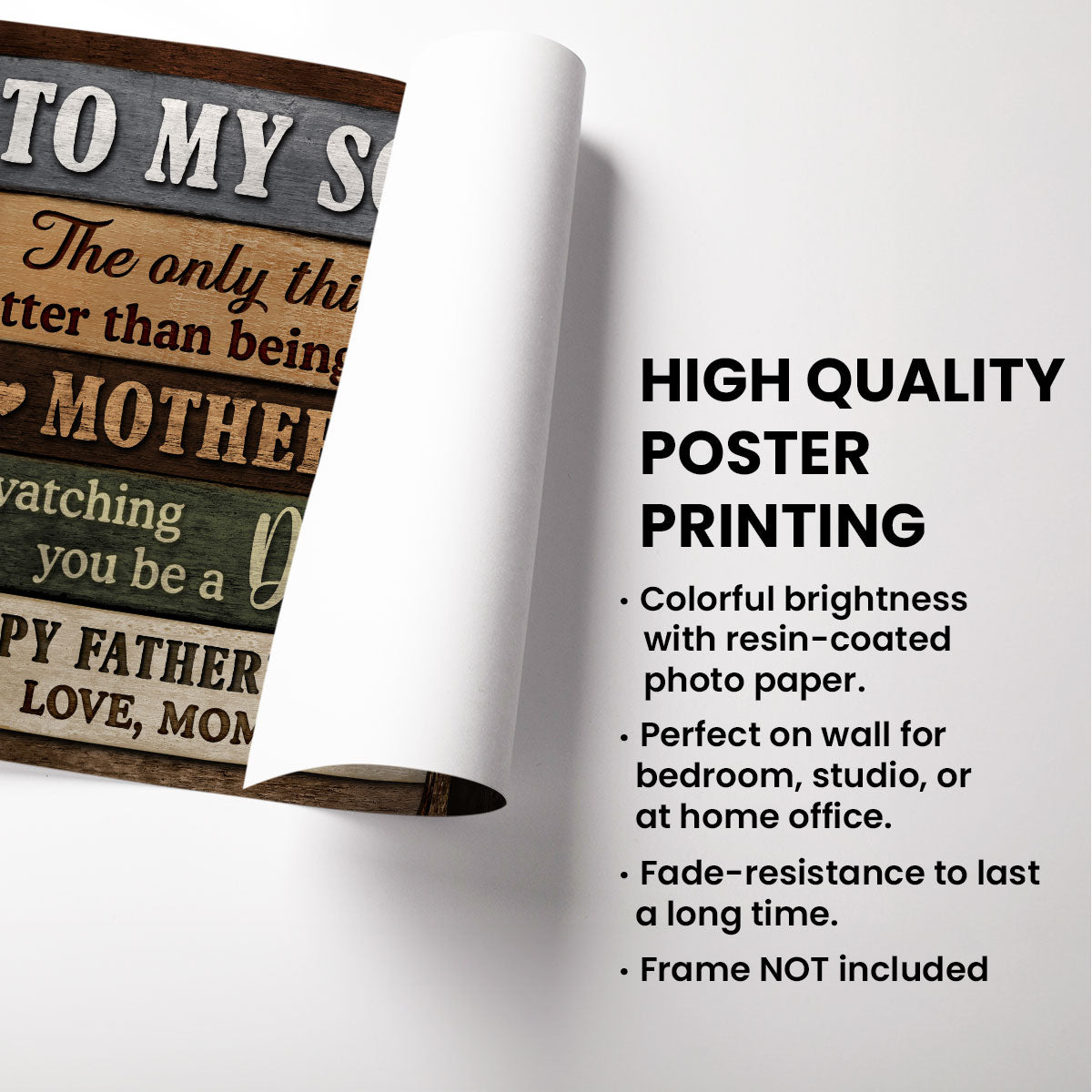 Colored Wood Pallets To My Son Happy Father's Day - Personalized Poster - Gift For Son