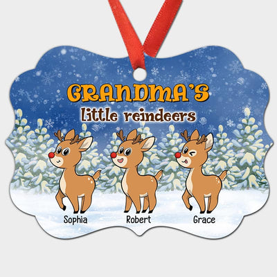 Grandma‘s Reindeers Personalized Christmas Ornament