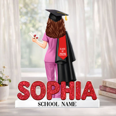 Nurse Graduation Class Of 2026 - Personalized Acrylic Block Plaque - Graduation Gift For Seniors, Daughter, Son, Grandkids