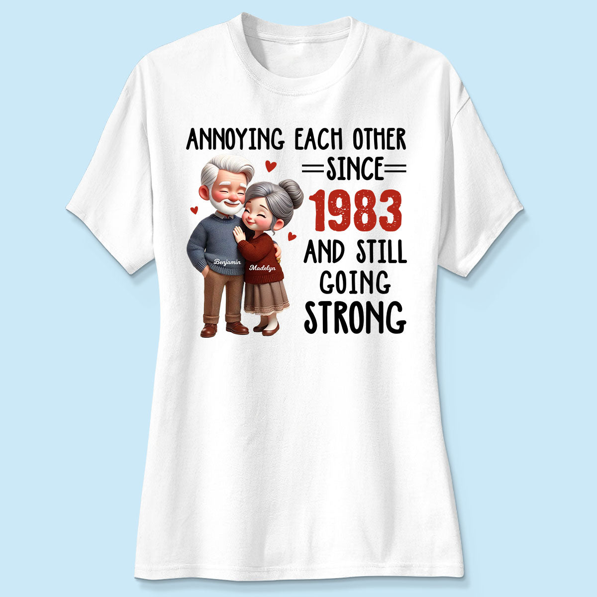 Old Couple Annoying Each Other Personalized Shirt, Gift for him, Gift for her