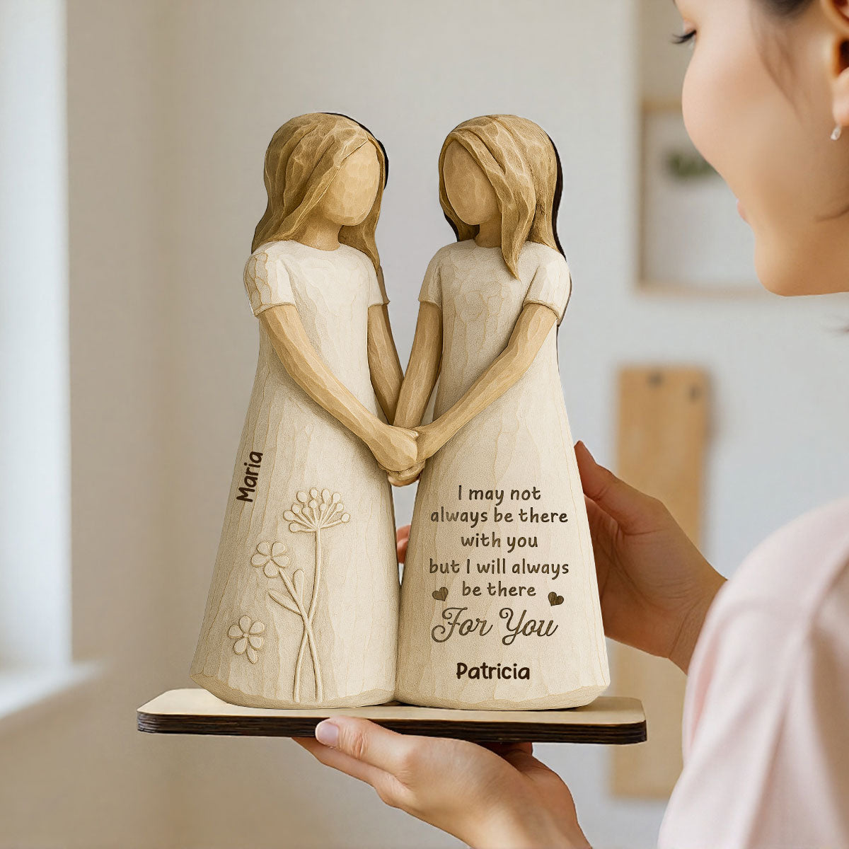 You Are The Sister I Got To Choose 3D Effect Personalized Standing Flat Wooden Plaque, Birthday Gift Friendship Gift for Besties, Best Friends