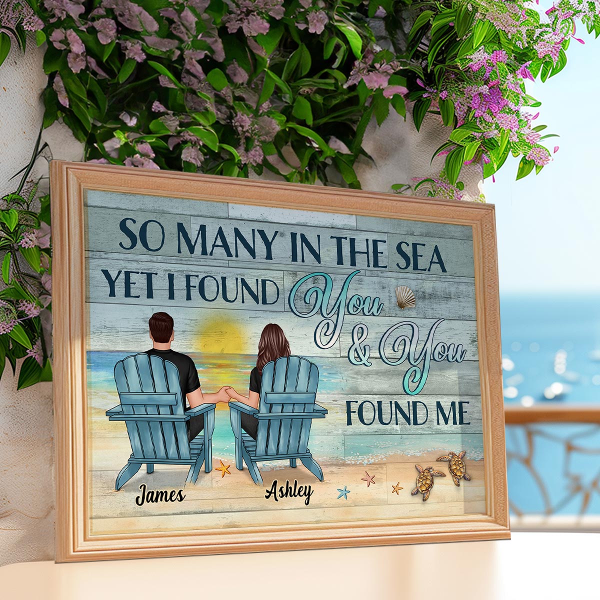 I Found You & You Found Me Personalized Poster, Couple Gift for Him Her