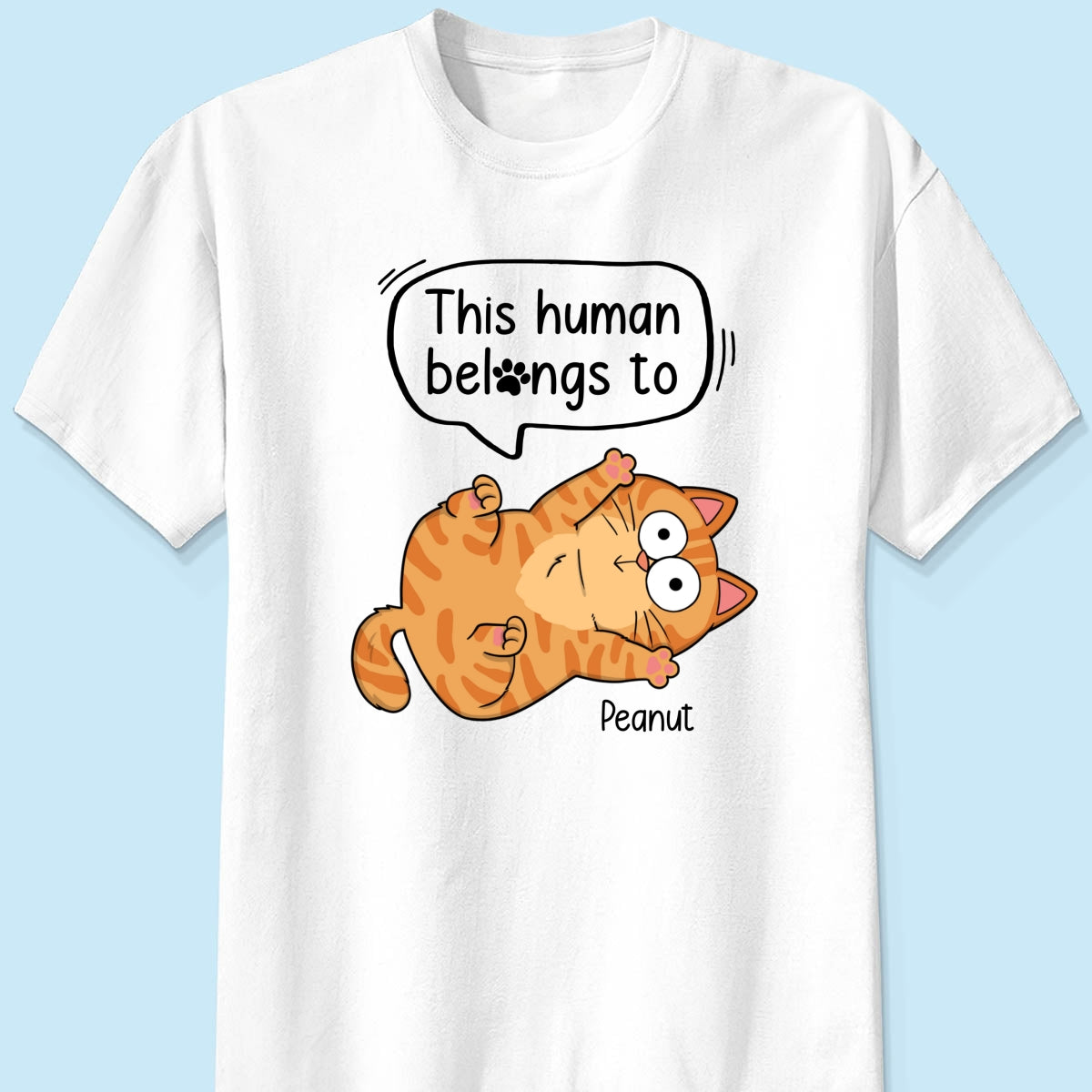 This Human Belongs To Naughty Cats Personalized Shirt