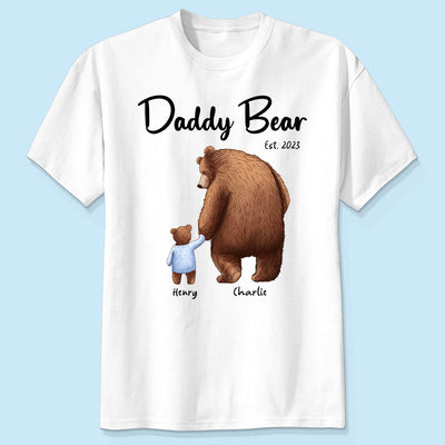 Daddy Bear Est. Papa Bear Father‘s Day Gift For Husband Dad Grandpa Personalized Shirt