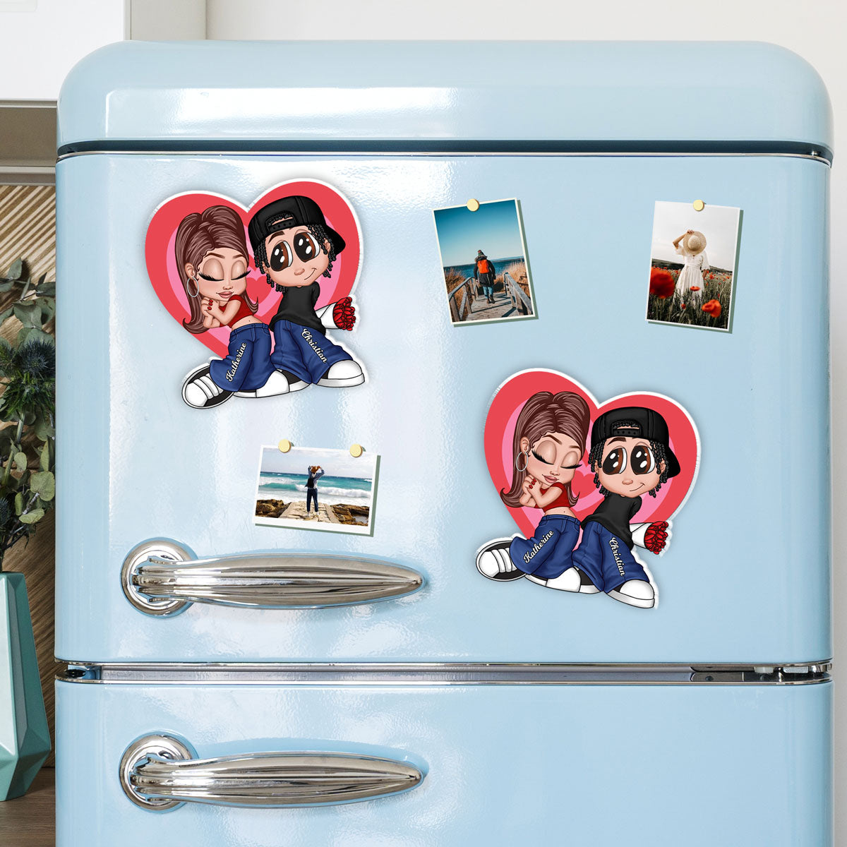 Y2K Couple Personalized Acrylic Fridge Magnet, Heartfelt Gift For Couple, For Him, For Her, Boyfriend, Girlfriend, Husband, Wife