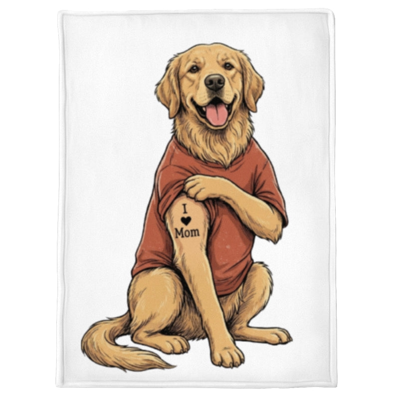 Custom Tattooed Dog Cat Pet from Photo - Personalized Fleece Blanket - Gift for Dog Mom, Dog Dad, Cat Mom, Cat Dad