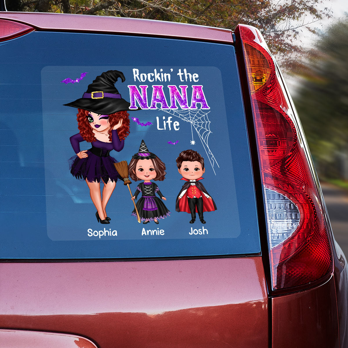 Pretty Woman Halloween Rockin' The Grandma Mom Auntie Life Personalized Decal, Halloween Decoration
