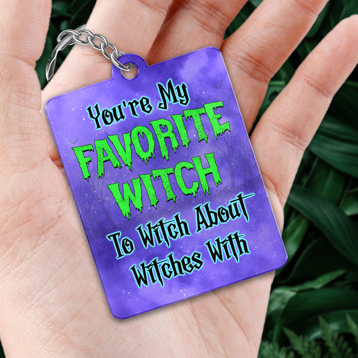 Halloween Sassy Besties Gift For Best Friends Personalized Acrylic Keychain