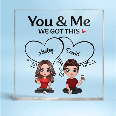 Couple Sitting We Got This Personalized Acrylic Block Plaque
