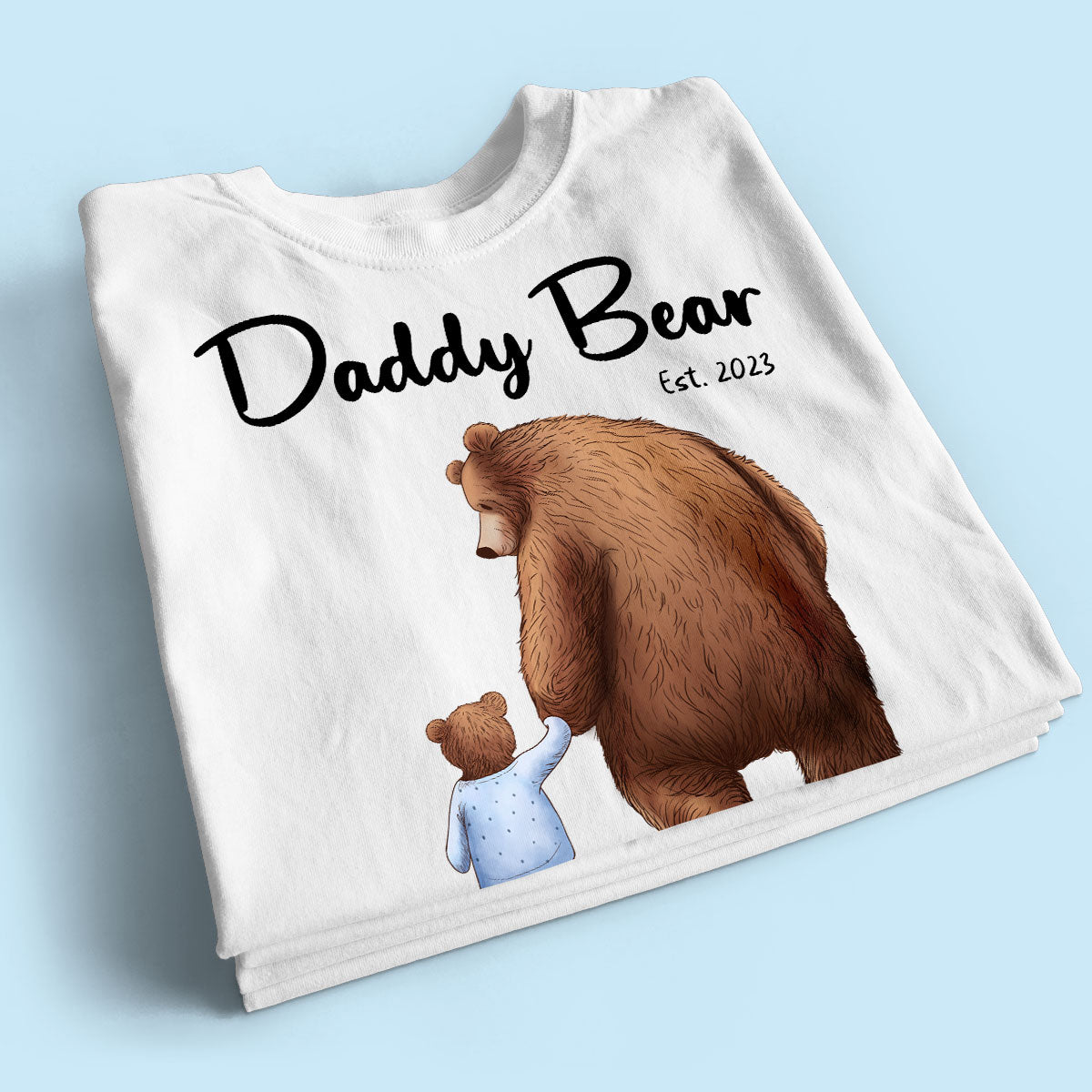 Daddy Bear Est. Papa Bear Father‘s Day Gift For Husband Dad Grandpa Personalized Shirt