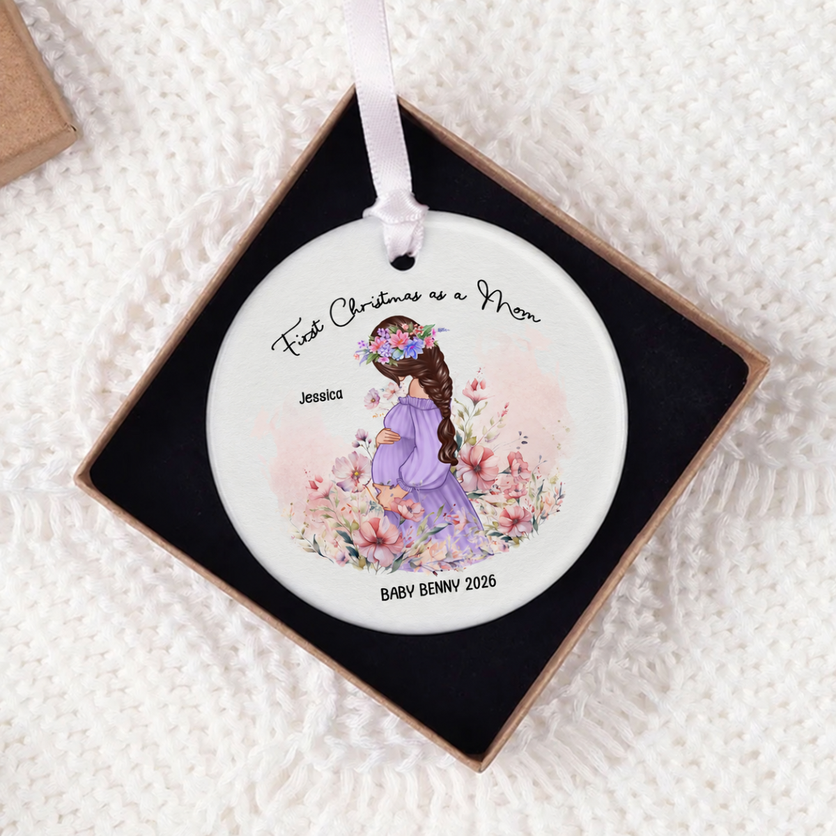 First Christmas as a Mom, Mom-to-Be Ornament, Baby Bumps first Christmas Gift