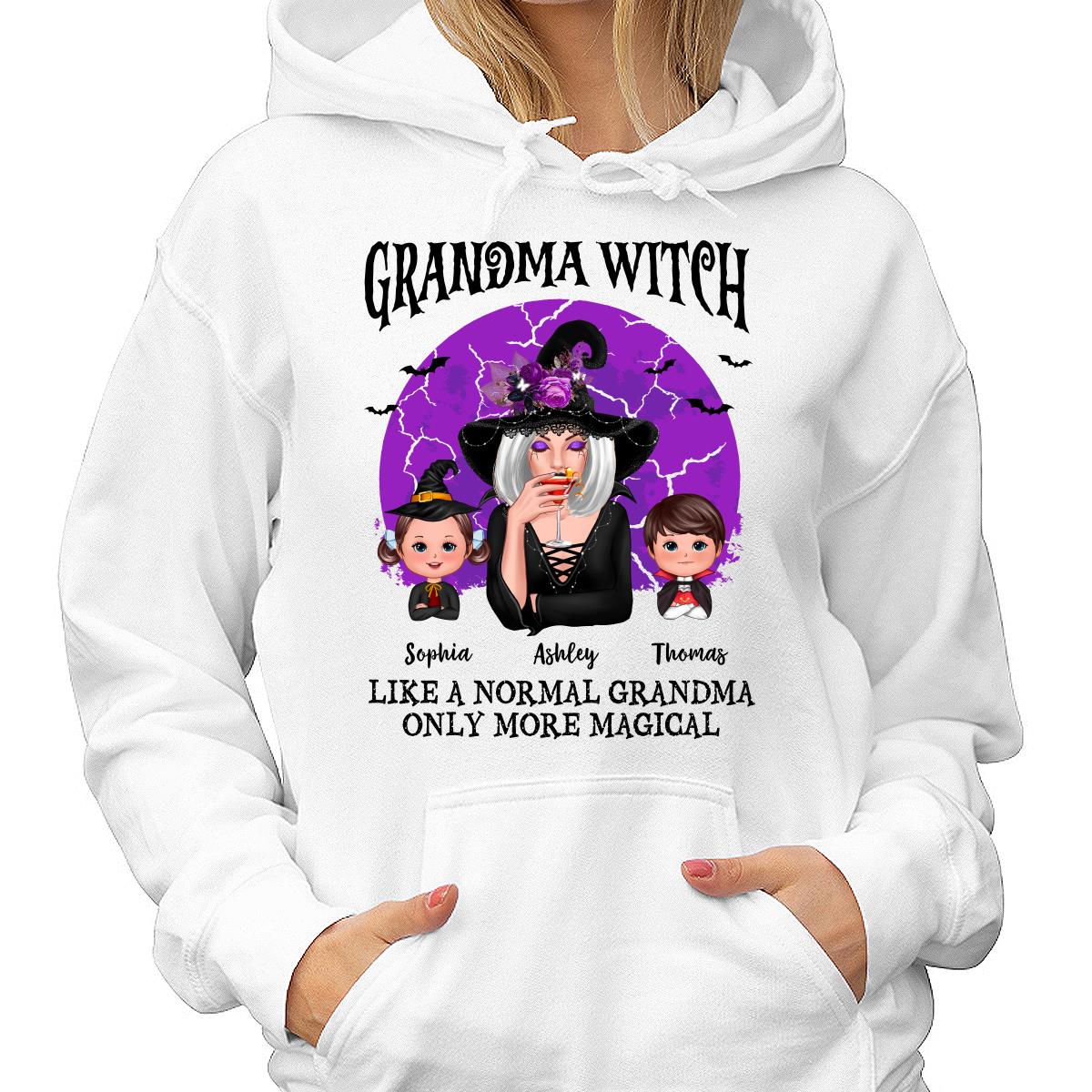 Grandma Witch Full Moon Halloween Personalized Shirt