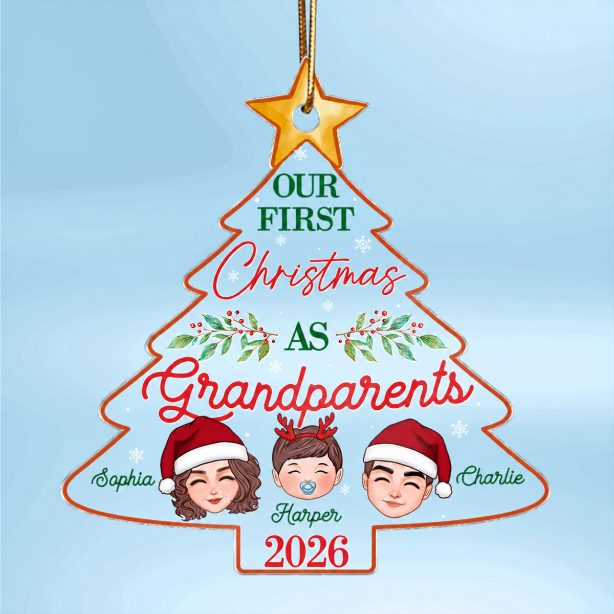 Our First Christmas As Grandparents Christmas Tree, Christmas Gift For New Grandparents